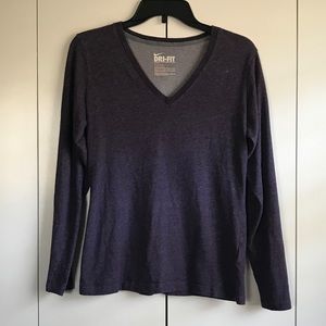 Nike Dri Fit Purple V Neck Shirt Size M